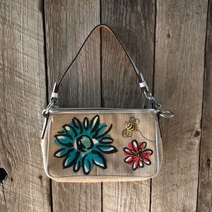 Vintage Coach Straw Demi